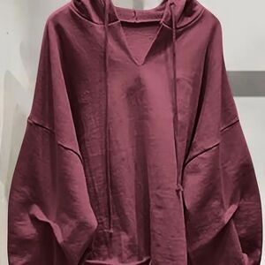 Burgundy Hooded Sweatshirt